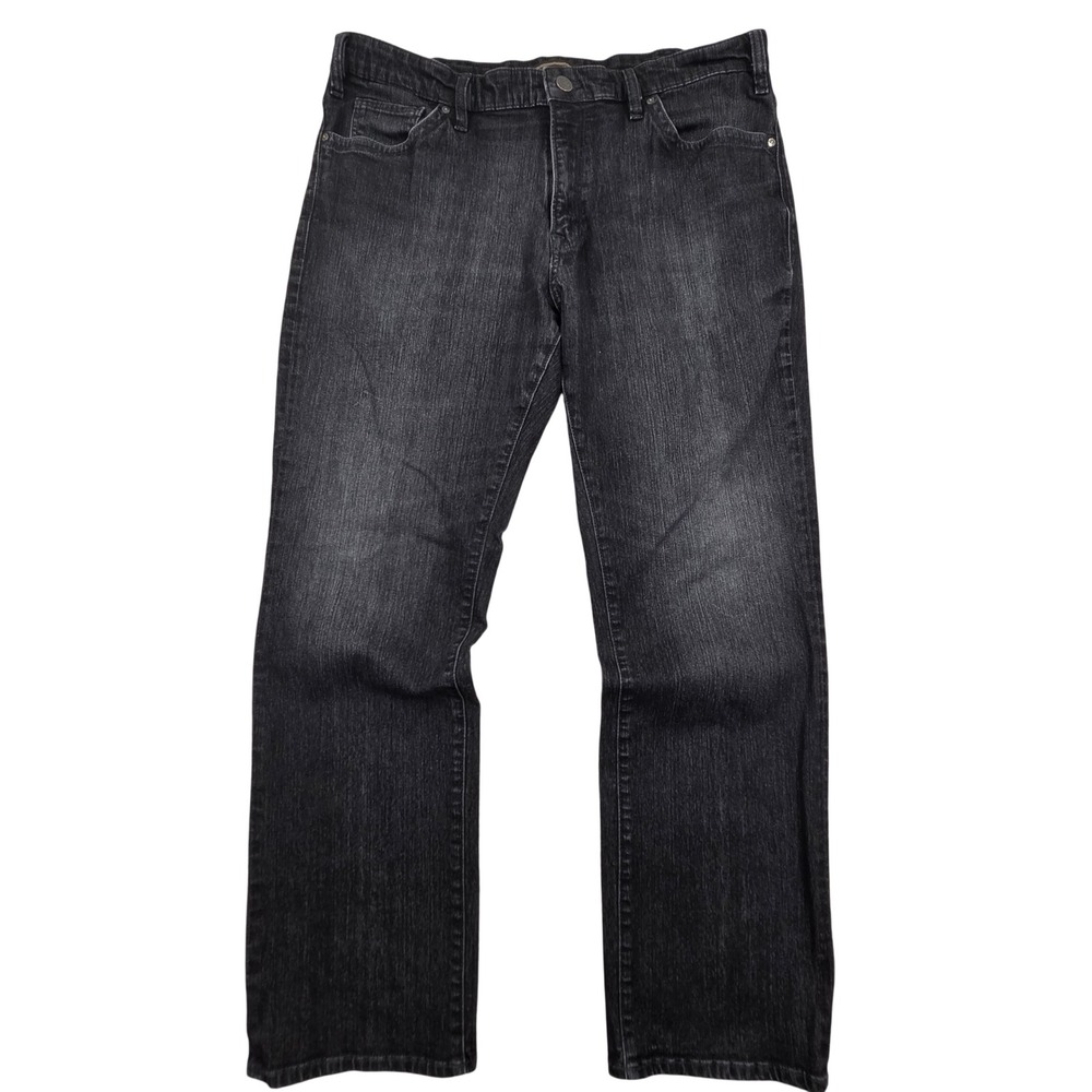 34 Heritage Charisma Classic Relaxed Straight Leg Jeans Dark Black Mens 40x32